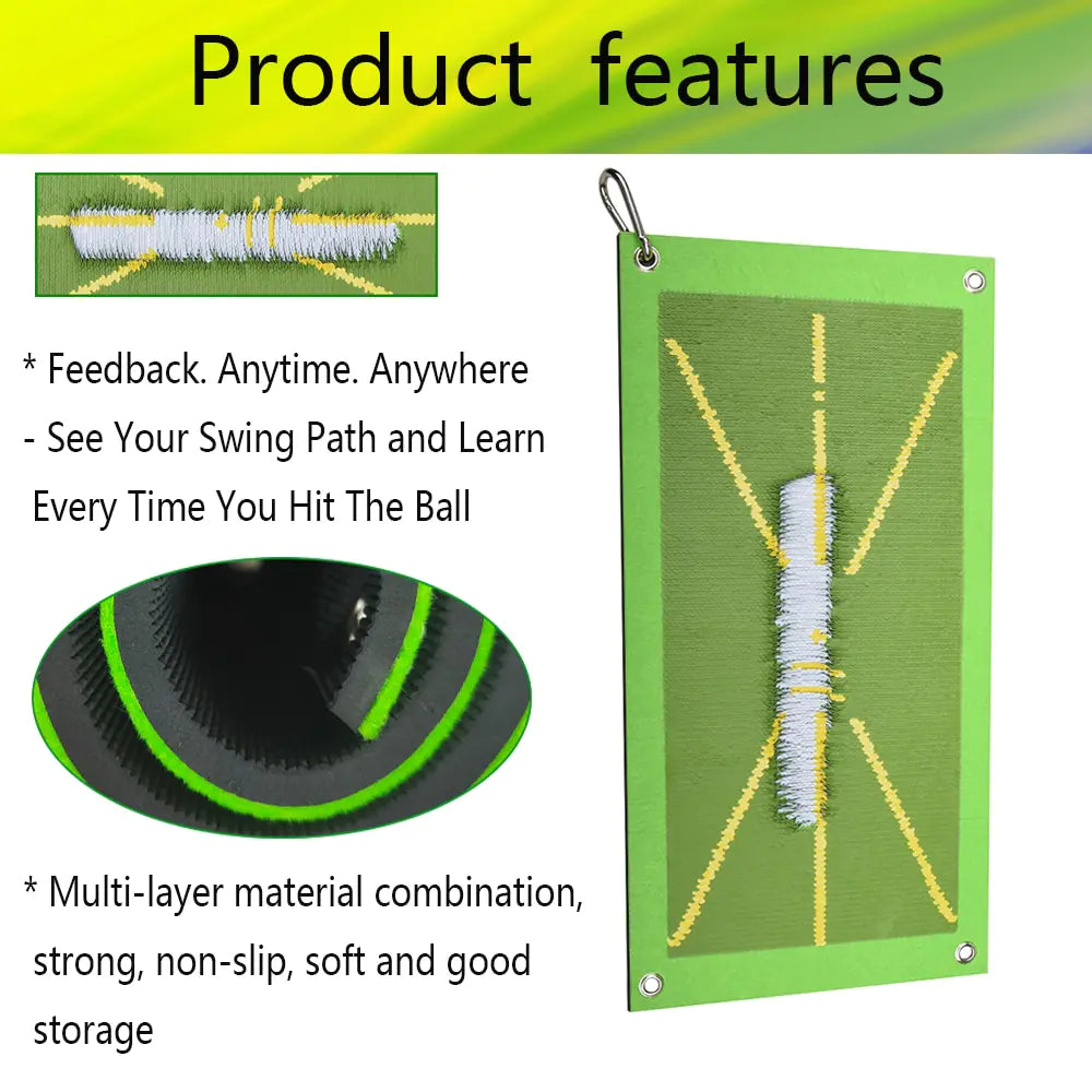 Precision golf swing training mat